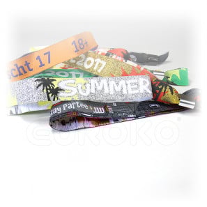 Braccialetti in tessuto ricamato 20mm