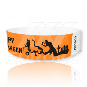 TYVEK Wristbands Happy Halloween