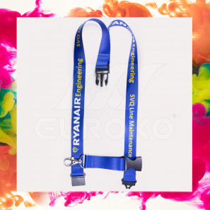 Lanyard con sgancio di sicurezza e fibbia staccabile
