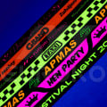 Fluorescent Fabric Wristbands 15mm