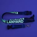 Fluorescent Lanyard with Buckle and Safety Strap