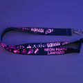 Neon lanyard con cierre de seguridad