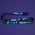 Personalised Lanyard Neon with Carbiner